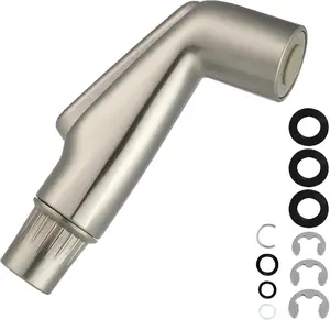 Universal Kitchen Sink Side Sprayer Head Replacement, Brushed Nickel Spray Attachment Compatible with Delta Moen Kohler & Other OEM Kitchen Faucets