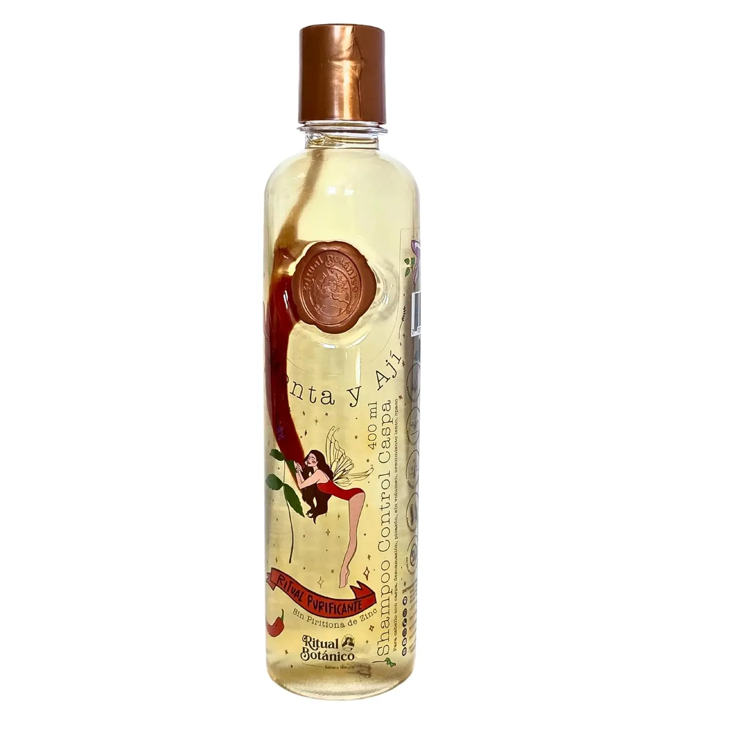 Origen Botánico Mint & Chili Pepper Scalp Care Shampoo – Dandruff Control, Deep Cleansing, Oil Control & Refreshing Hair Care, 400 mL