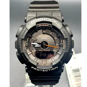 Casio G-Shock GMAS130VC-1A Unisex Black Analog Digital Step Tracker Watch NIBWT