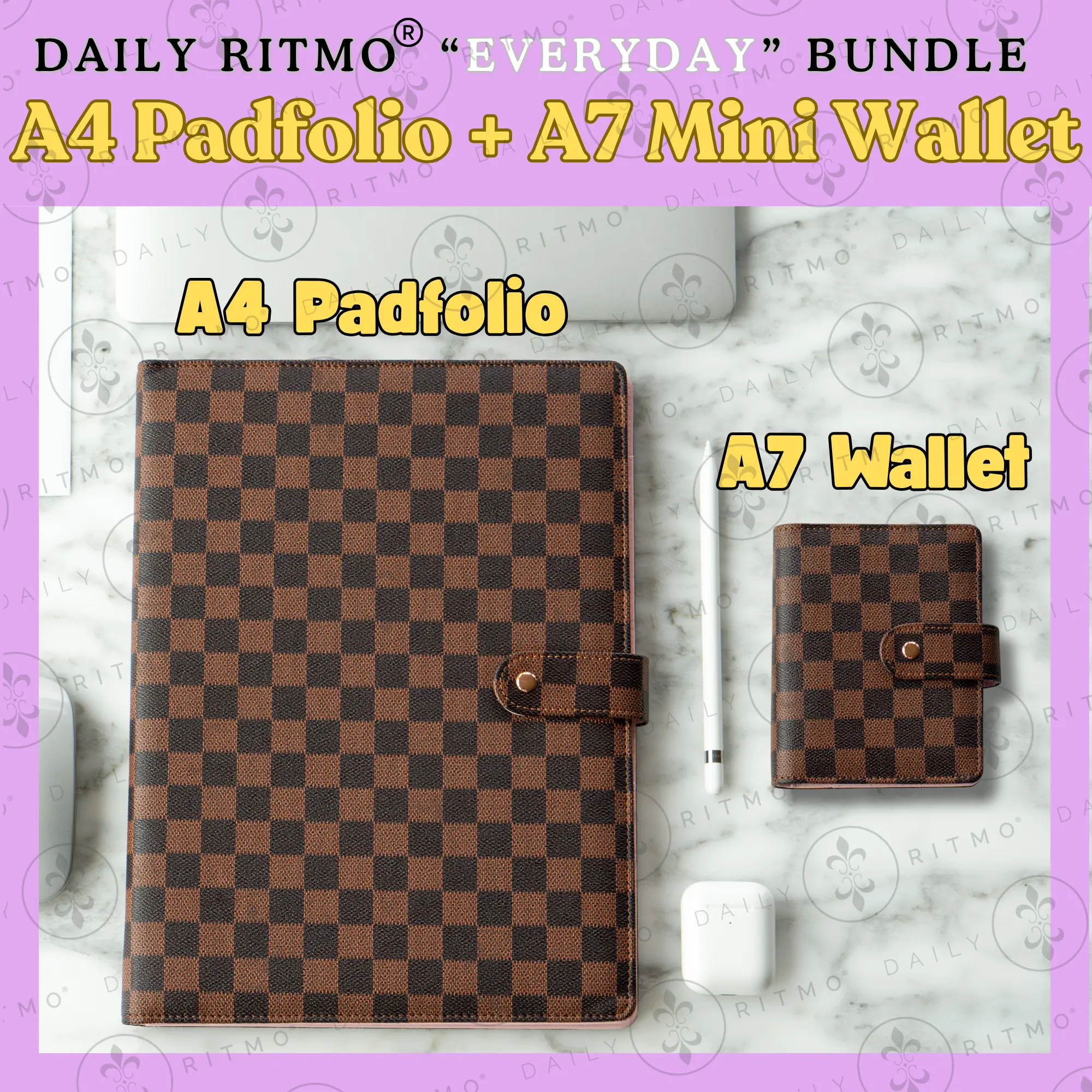 DAILY RITMO “Everyday” Bundle – A4 Padfolio & A7 Mini Wallet Binder Bundle