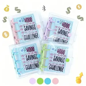 Mini Money Savings Challenge Binder,Money Saving Challenge Mini Budget Binder with Cash Envelopes, Reusable Budget Book, Cash Savings Challenges Finance Checklist Organizer