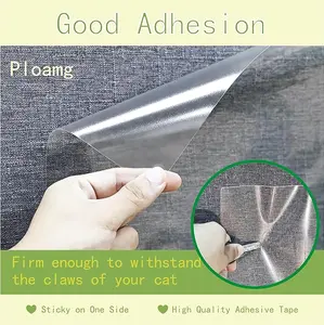 Anti Cat Scratch Furniture Protector-12 Pack Single Side Couch Protector for Cats, Self-Adhesive Cat Tape for Furniture, Clear Cat Scratch Deterrent for Furniture Door Walls (20P+86 Pins) scratch protector