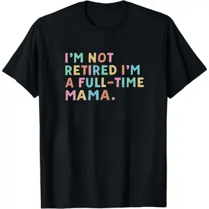 Personalized Casual Cotton Fabric Seamless Graphics T-Shirt - Retirement Gift for Grandma, Mothers Day Present for Mama Nana Auntie