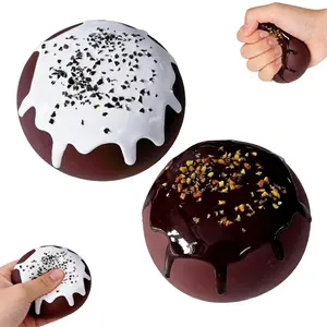 This popular chocolate-shaped steamed bun with slow rebound and squeezing action is a stress-relieving toy and a favorite among children. glitter balls Doll Joints Hand Set Cute Nendoroid Figure Vintage Beaded Half Curtain Realistic Pimple Popper Relief
