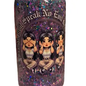 Customizable 16 oz Snowglobe Bottle - Unique Drinkware for Personalization