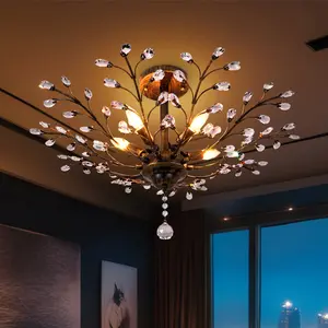 Vintage Flush Mount Sputnik Light Fixture Crystal Ceiling Light ceiling light Modern Chandelier Lumi Luxe Lighting