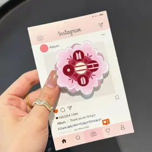 Arirang Flower MagSafe Phone Grip, Korean Floral Aesthetic Pop Socket, Magnetic Kickstand Holder for iPhone Kindle, Retro K Style Fan Gift for Her