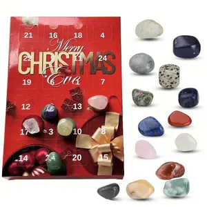 24 Days Christmas Stone Advent Calendar, Modern Style, Unique Geologic Stones, Daily Discoveries, Ideal Gift for Geology Enthusiasts