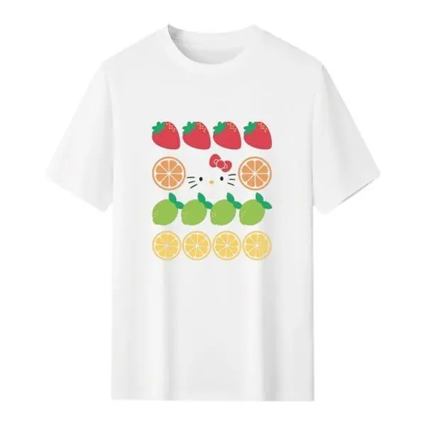 Sanrio Hello Kitty T Shirt Cotton Premium Graphic Tee Anime Streetwear Style Summer Vibe in Various Colors and Sizes