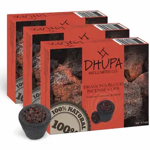Dragon's Blood Incense Cups (3 PK) Aromatherapy Oils Woody Aromatic Fragrance Scented