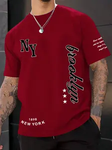 Hip Hop Music T-Shirt, Streetwear Clothing, Unisex Gift, Classic Street Style, Fitted H-Type, Graphic Chain Print, Casual Fashion, Short