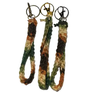 crocheted camo keychains