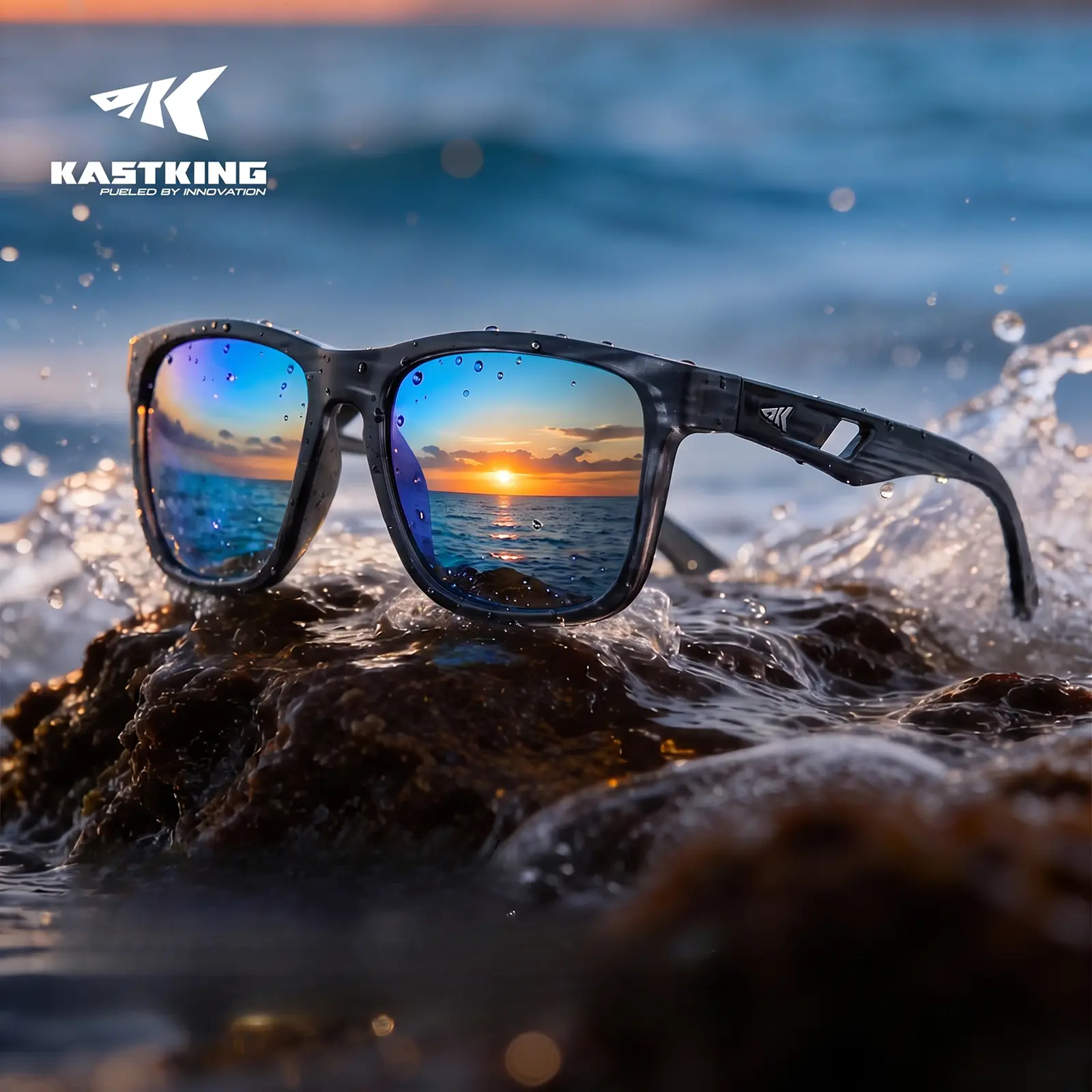 KastKing FlatRock Polarized Sports Sunglasses for Men, Women Sun Glasses Fishing Cycling Running with UV Protection