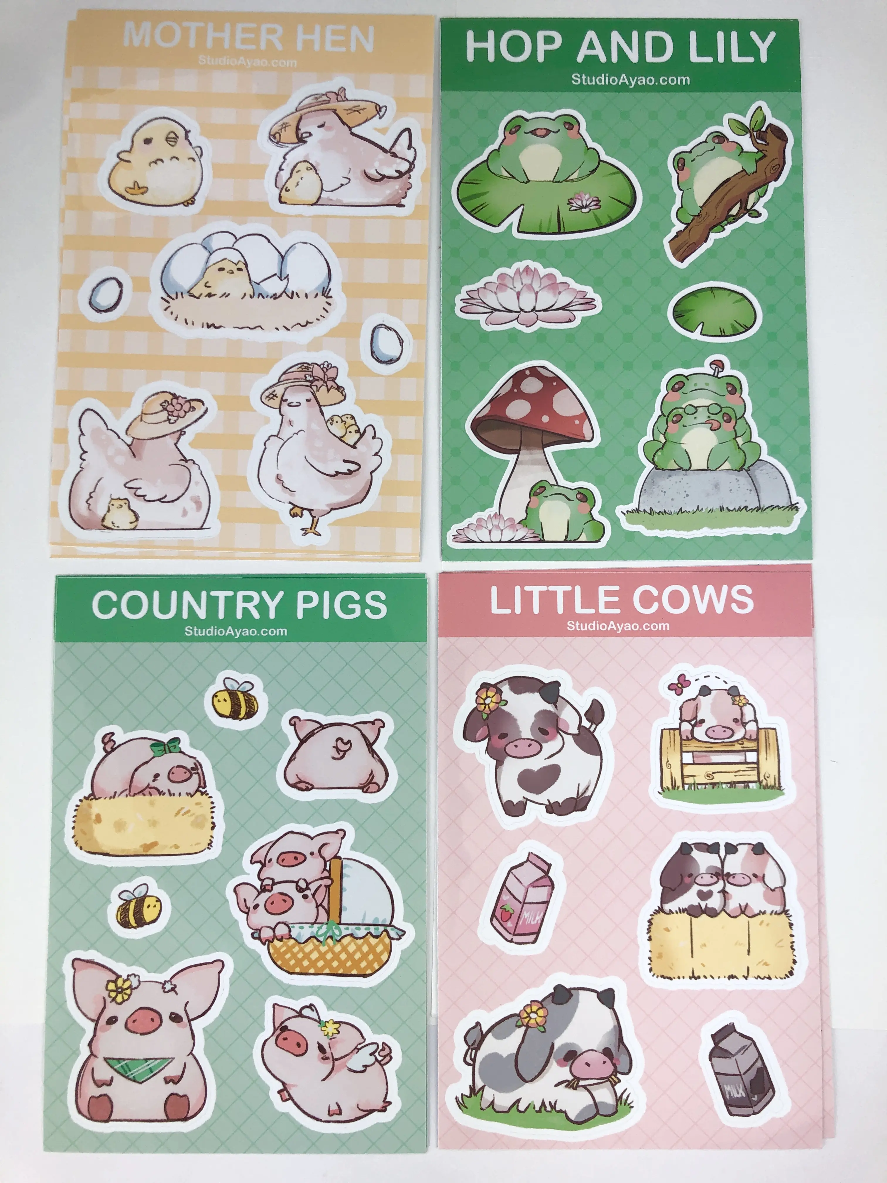 Cozy Waterproof Decoration Animal Themed Sticker Sheets