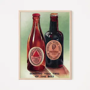 Bass Co Pale Ale Guinness Print | Unique Pub Art|Vintage Home Decor - Perfect for Gifts & Wall Art