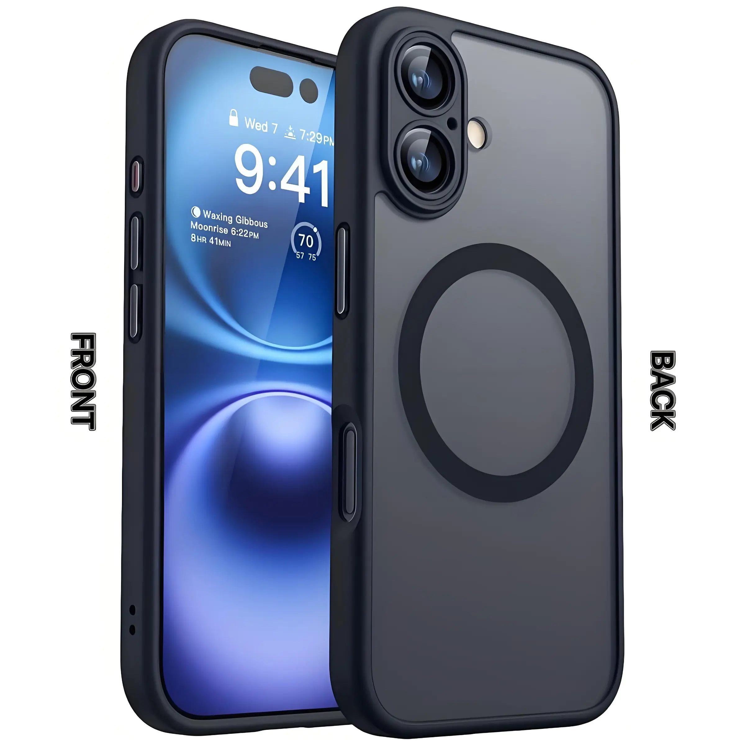 Magnetic Phone Case for iPhone 17 16 15 14 13 12 11, Full Camera Protection, Protective Shockproof Cover, Compatible with Magsafe, Translucent Matte, Shockproof Case Cover, Smartphone Accessories, Magsafe Magnetic Shell, Protective Cellphone Casing