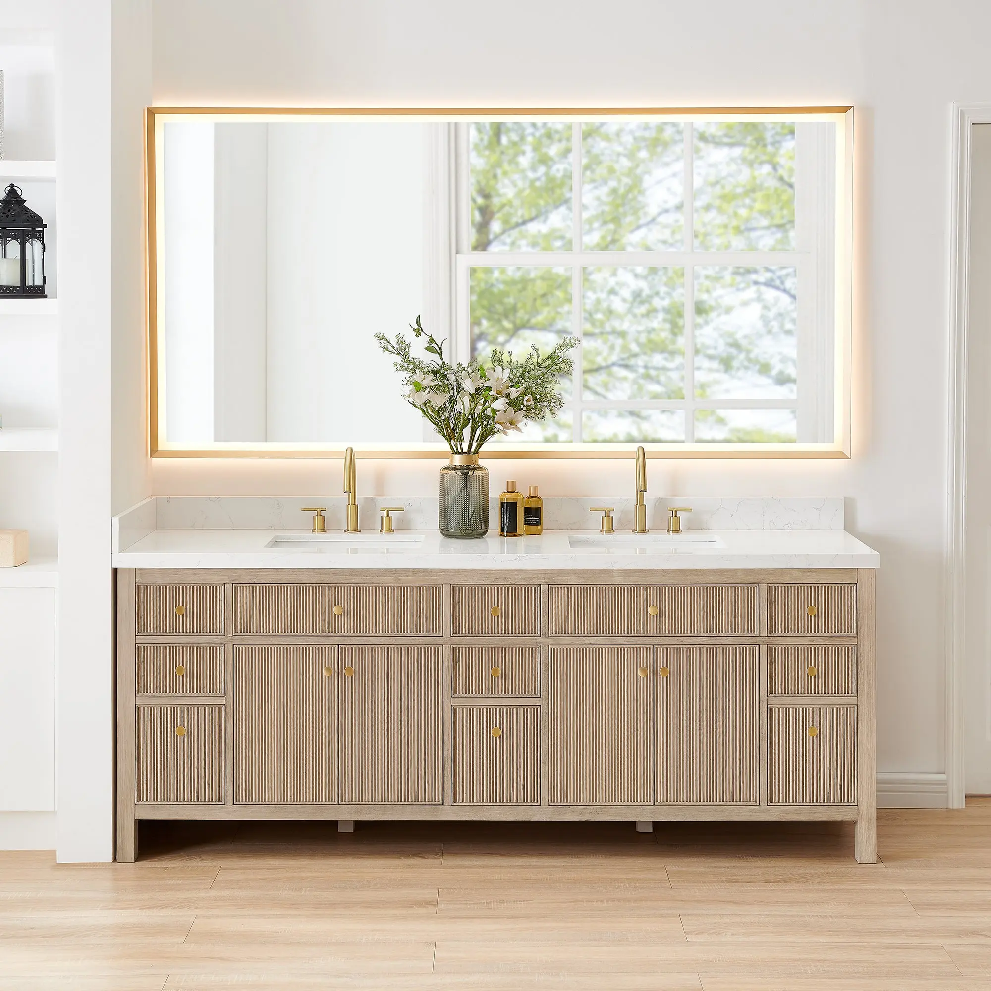 Cerrito 84" double vanity with top