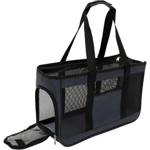 SUPVOX Cat Carrier Bag Pet Carrier Bag Breathable Mesh for Cat Traveling Collapsible Cat Pouch Blue Small SUPVOX