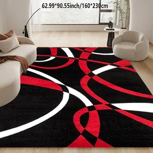 Abstract Geometry Modern Wind Area Carpet Machine Washable Home Decoration Sofa Tea Table Cushion Bedside Cushion Dining Table Cushion Kitchen Study Home Carpet Floor Cushion Decorative Area Rug