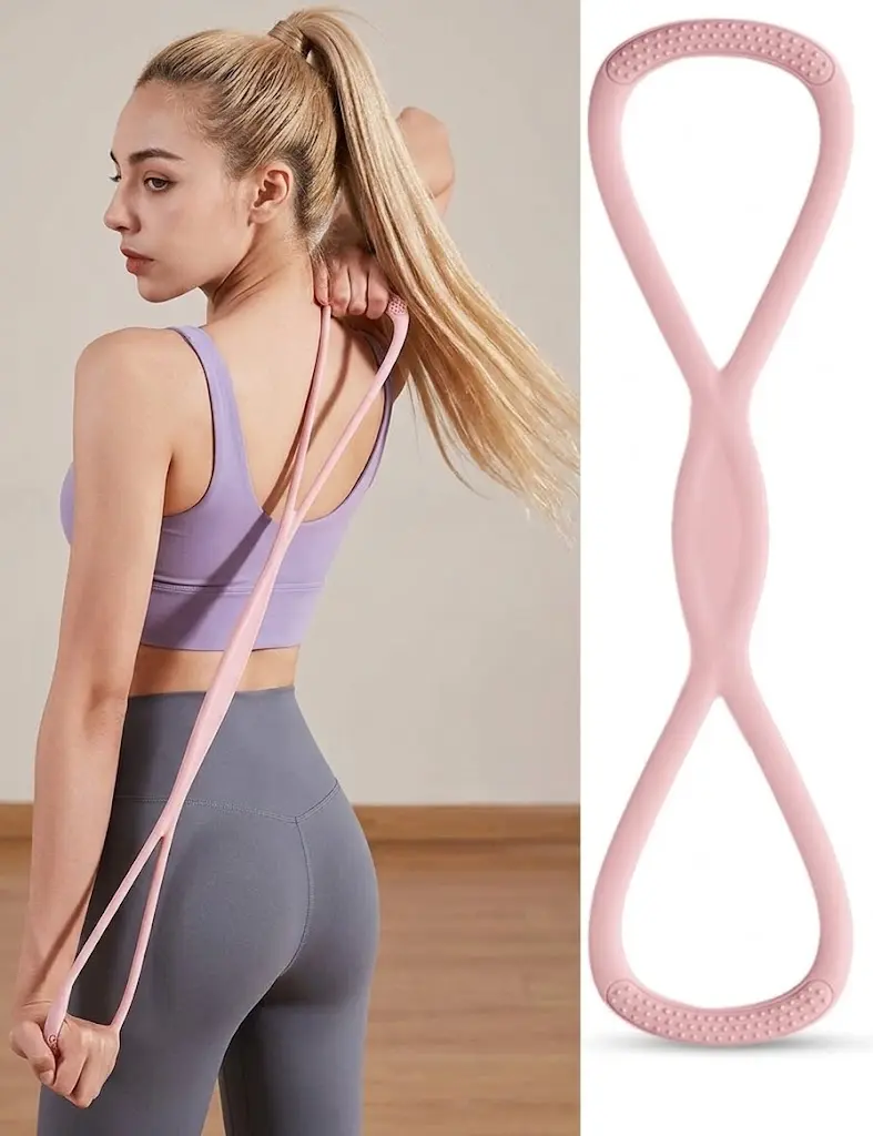 Figure 8 Resistance Band, Figure 8 Resistance Bands for Women Men,Resistance Band Figure for Arm Back Chest Shoulder Legs Yoga Stretching Exercise, Suitable for Home/Gym Workout