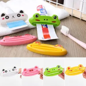 Cute Cartoon Animal Toothpaste Squeezer Set, Kids Friendly, Lazy Makeup Cleanser Dispenser, Fun Plastic Bathroom Accessories