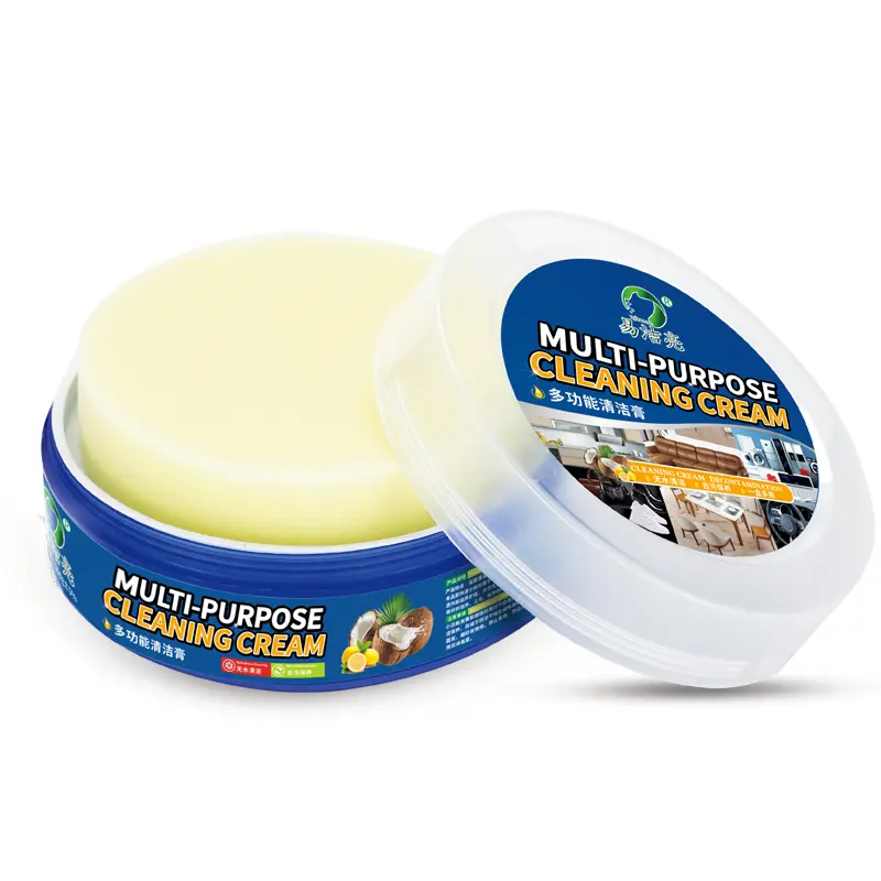 White Shoe Cleaner Paste with Sponge - No-Rinse Plant-Based Efficient Formula, Affordable Tactical Footwear Cleaner, Easy-to-Use Multi-Purpose Leather Stain Remover for Bedroom Household Cleaning