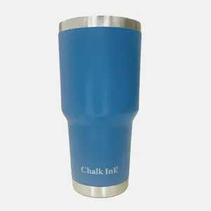 30 oz. Chalk Ink® Ocean Blue Travel Tumbler with Clear Slider Lid