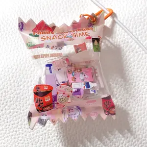 Parasol Paper Pandy and Friends Asian Snacks Candy Bag Shaker Charm Keychain