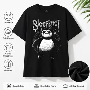 Unisex Streetwear T-Shirt with Anime Monster Graphic Print, Soft 100% Cotton Short Sleeve Top for Manga Fans