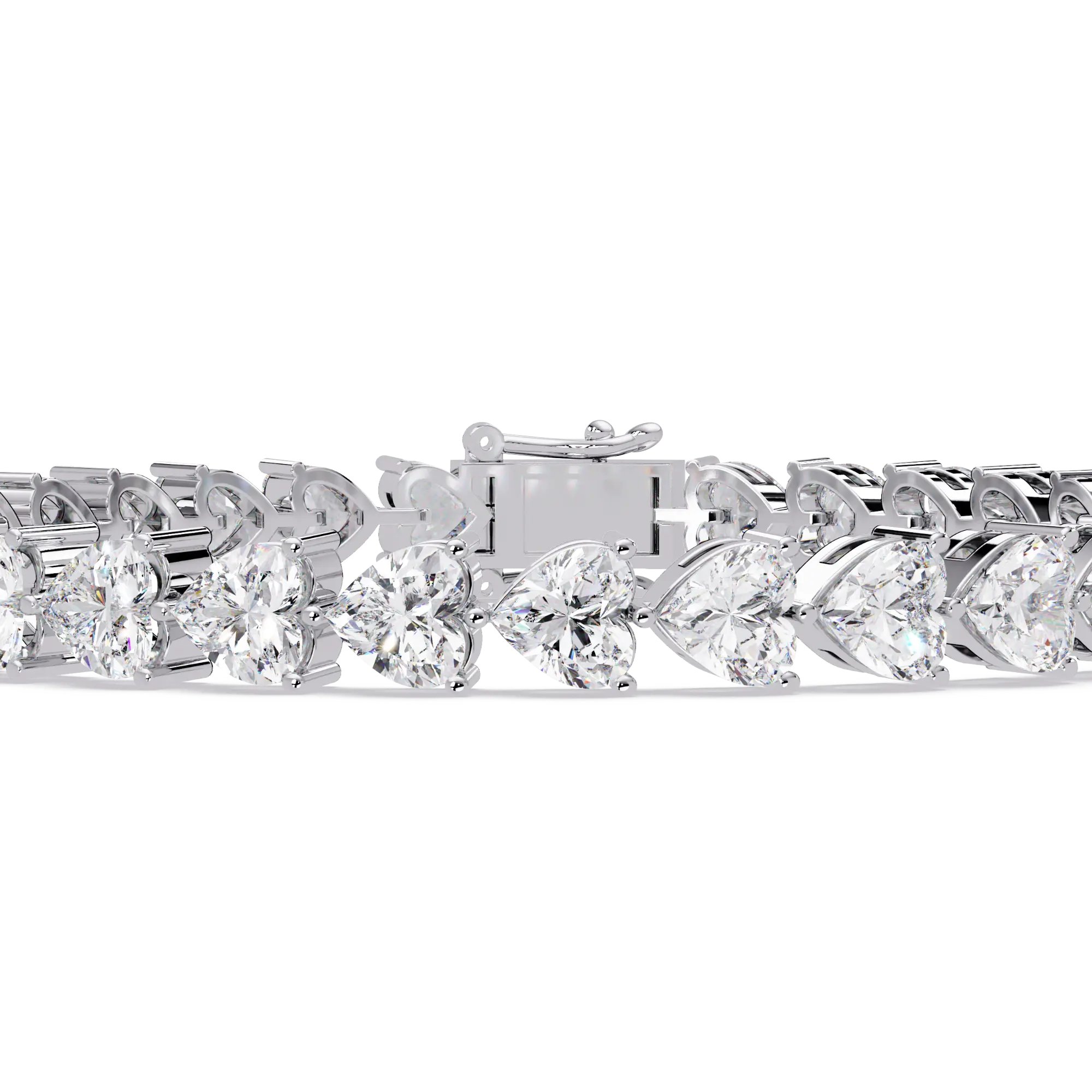 Heart Diamond Tennis Bracelet