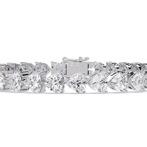 Heart Diamond Tennis Bracelet