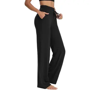 Womens Yoga Sweatpants Wide Leg High Waisted Lounge Pajamas Pants Comfy Workout Loose Pants with PocketsGift