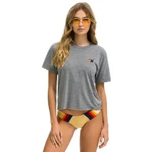 BASIC BOYFRIEND TEE - HEATHER GREY