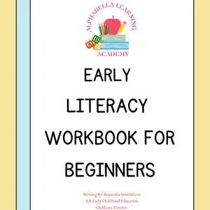 Early Literacy Workbook for Beginner Readers