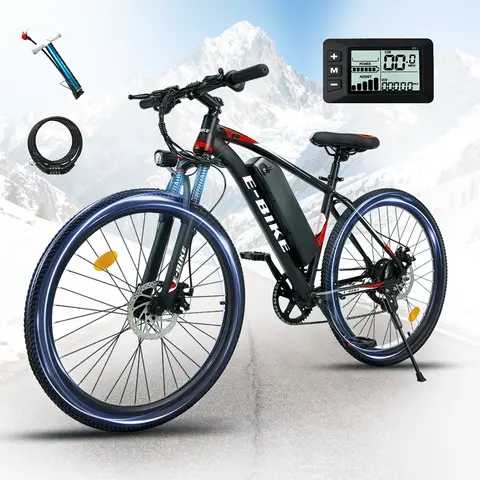Unisex 26-Inch All-Terrain E-Bike - 1500W Motor, 25MPH Speed, 50+ Mi Range 576Wh Easy-Remove Battery, 7-Speed, Front Suspension, Dual Brakes, UL 2849 Certified Lightweight Frame, All-Terrain Tires, Conquers Steep Hills, Cruise to Work at 25MPH