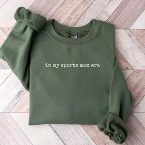 In My Sports Mom Era Graphic Sweatshirt, Sports Mothers Day Baseball Mama Soccer Mom Pullover Hoodie For Men & Women