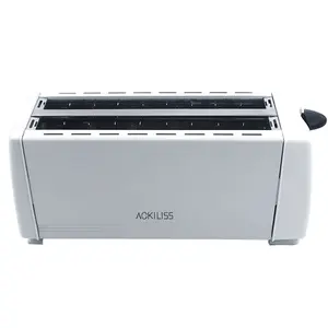 Large Capacity 4-Slice Household Toaster Multifunctional Quick Heating Breakfast Machine for Daily Bread Baking