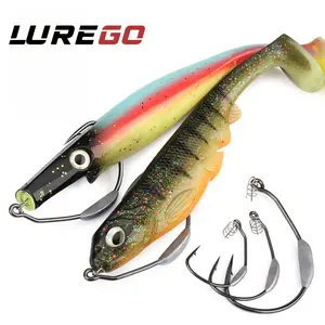 3PCS/4PCS/5PCS   [Snag-Proof Wonder] Wide-Gap Weighted EWG Hook | Pre-rigged Texas Rig for Hassle-Free Casting in Heavy Cover & Deep Water | Lands Bass, Mandarin Fish, Grouper & Sea Bass in Salt/Freshwater | Fishing Hook Set