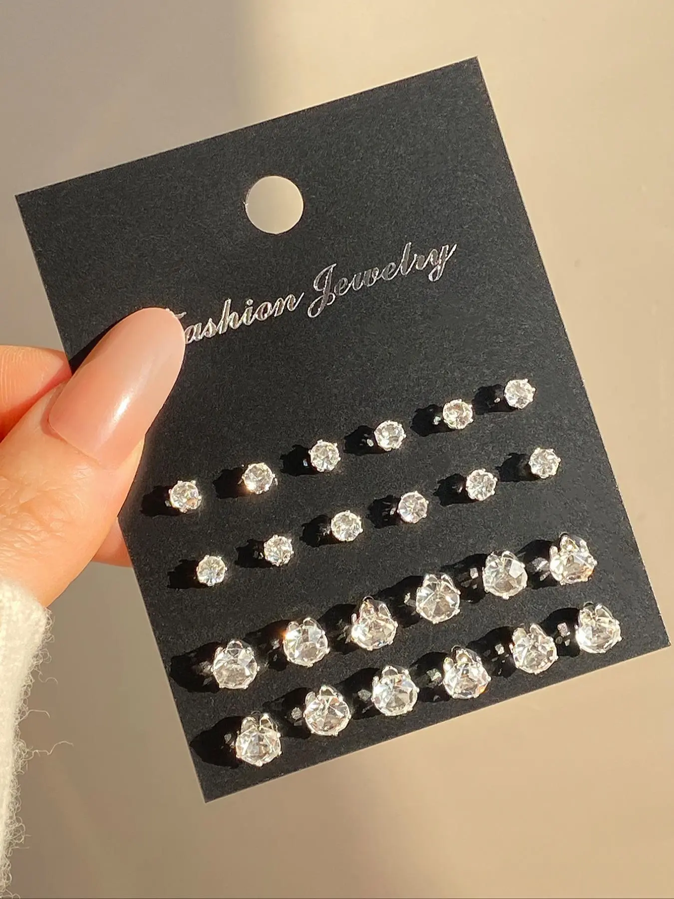 Zircon Stud Earrings, Fashionable Earrings, Versatile Fashion Jewelry for Party & Daily Wear, Birthday Gift, Artificial Zircon Ear Studs, Pretty Studs, Stud Earring Sets