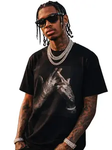 Tattooed Hands Prayer T-Shirt – Monochrome Religious Artwork Graphic Tee, Gothic Spiritual Streetwear Shirt for Men & Women, Faith-Inspired Black & White Design