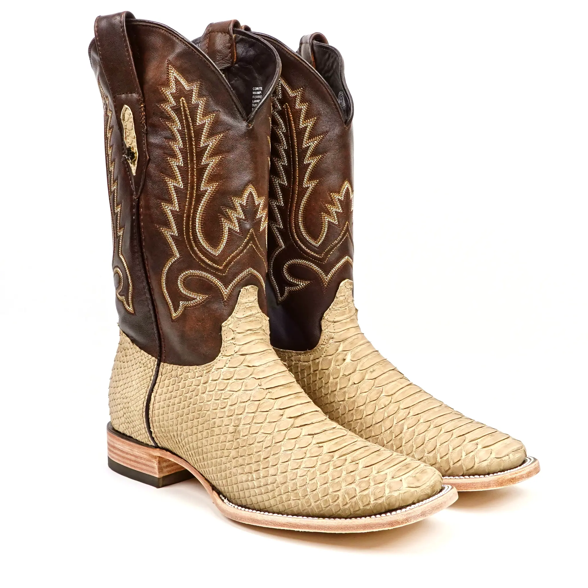Tanner Cowboy Boots - Cappuccino- Square Toe