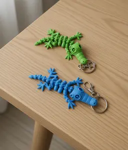 Skeleton Gator Keychain