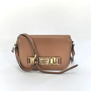 Pre-owned PRADA Leather Crossbody Bags Brown Shoulder Bag BF00111