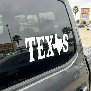 Texas Vinyl Sticker 11 X5 Inches Pack of Two for Car Windows and Laptops