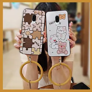 Youth Solid Color Phone Case For Sharp Aquos Zero2/SHV47/SH-01M Ring Dirt-resistant Back Cover Cute Soft Case Cartoon Personality Creative heat dissipation Anti-knock Funny