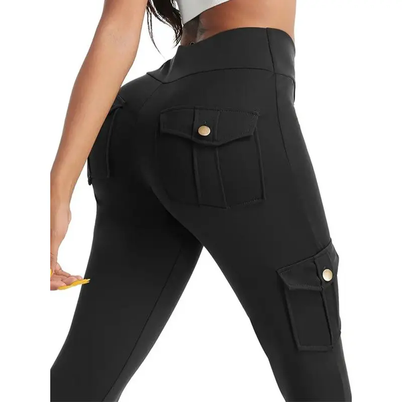 Women's Solid High Waist Pocket Sports Leggings, Casual Comfy Breathable Skinny Tummy Control Pants for Yoga Gym Workout Running, Ladies Compression Pants Workout Clothes Women, Leggings with Pockets, Fall Outfits 2024, Fall Outfits Black Girl