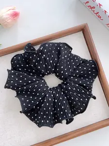 Polka Dot Pattern Scrunchie, Elegant High Stretch Hair Tie for Women & Girls, Minimalist Headwear Suitable for Thick Hair, Fashion Hair Accessories for Party, Daily Decor, Scrunchies