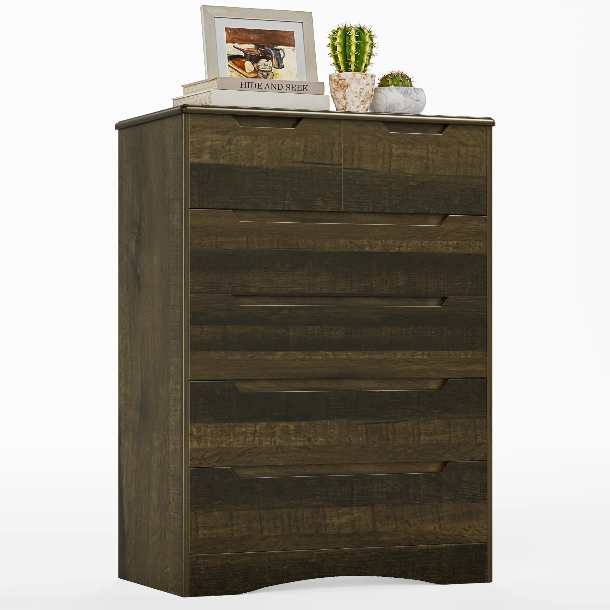Dark Brown(6-drawer）