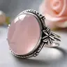 Vintage Bohemian Style Synthetic Gemstone Ring, Luxury Round Ring, Women's Anniversary Birthday Gift, Exaggerated Party Jewelry Accessories, Vintage Rings Jewelry, Boho Style Rings, Beautiful Rings