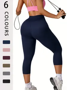 Women’s High Waisted Capri Pants, Super Soft Tummy Control Yoga Pants, Sporty Style for Workout, Running & Everyday Wear, High Stretch Bottoms